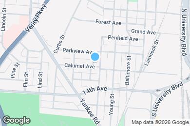 Map image of the property - 1223 Calumet Ave