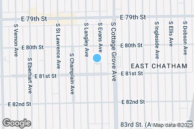 Map image of the property - 8040 S Evans Ave