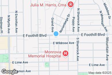 Map image of the property - 424 E Foothill Blvd