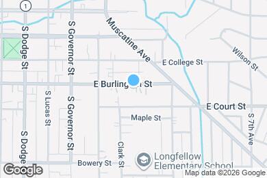 Map image of the property - 1115 E Burlington St