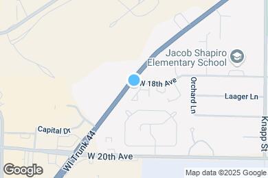Map image of the property - 1371 W 18th Ave