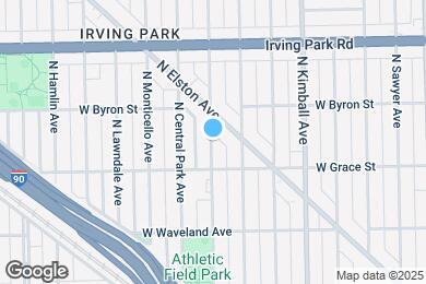 Map image of the property - 3827 N Drake Ave