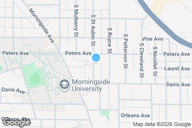 Map image of the property - 1532 S Saint Aubin St