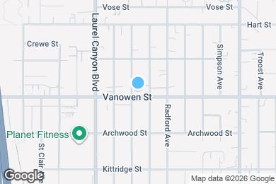 Map image of the property - 11951 Vanowen St