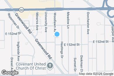 Map image of the property - 15135 Woodlawn Ave