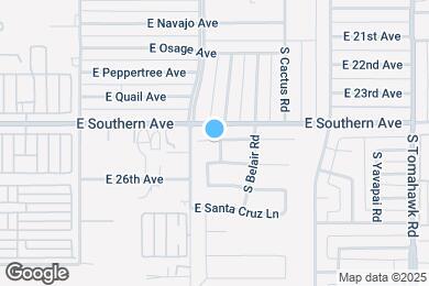 Map image of the property - 831 E Yuma Ave