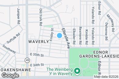Map image of the property - Beautiful Waverly townhouse near Johns Hopkins University