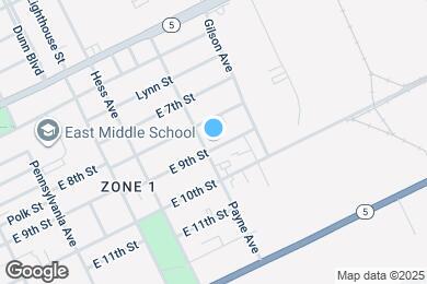 Map image of the property - 1406 E 9th St