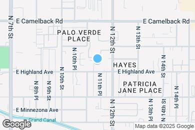 Map image of the property - 1110 E Highland Ave