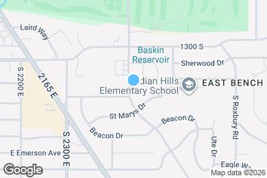 Map image of the property - 1365 S Wasatch Dr