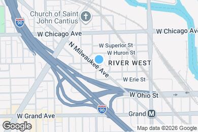 Map image of the property - 691 N Milwaukee Ave