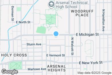 Map image of the property - 1603 E Michigan St