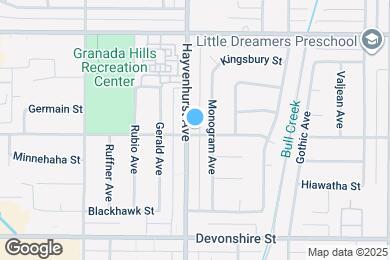 Map image of the property - 10500 Hayvenhurst Ave