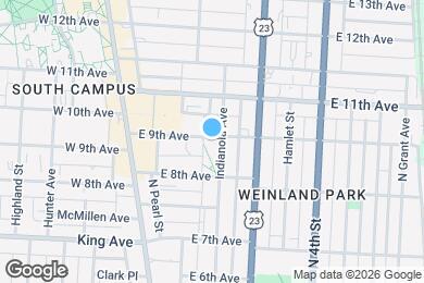 Map image of the property - 117 E 9th Ave