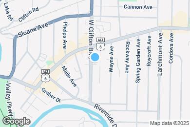 Map image of the property - 1439 W Clifton Blvd