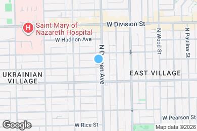 Map image of the property - 1034 N Damen Ave