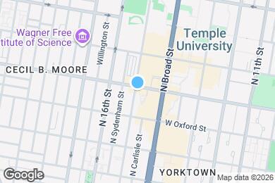 Map image of the property - 1432 Cecil B. Moore Ave