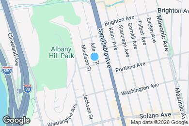 Map image of the property - Charming 2BR Home near Solano Ave & top schools in Albany
