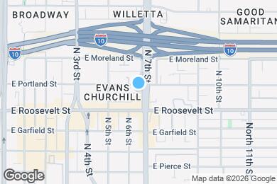 Map image of the property - 615 E Portland St