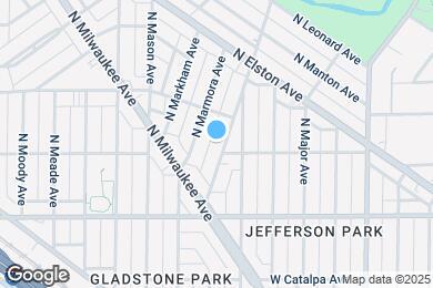 Map image of the property - 5702 N Miltimore Ave