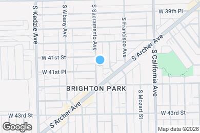 Map image of the property - 4119 S Sacramento Ave