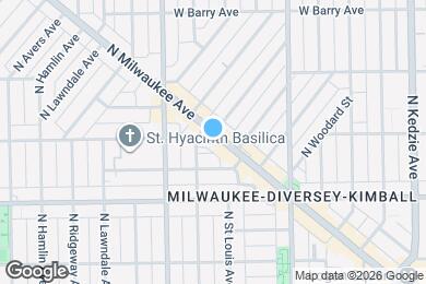 Map image of the property - 2886 N Milwaukee Ave