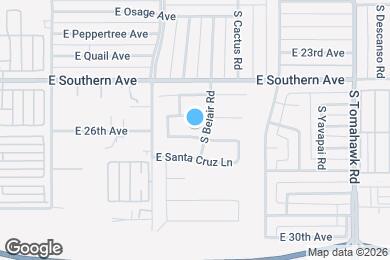 Map image of the property - 954 E Pima Ave
