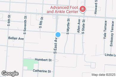 Map image of the property - 741 S East Ave