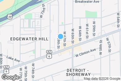 Map image of the property - 1357 W 69th St
