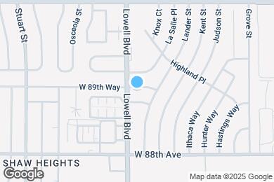 Map image of the property - 3560 W 89th Pl