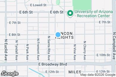 Map image of the property - 1312 E 8th St