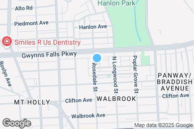 Map image of the property - 2307 N Rosedale St