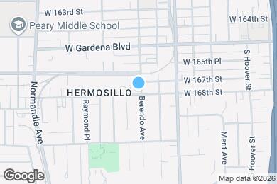 Map image of the property - 16711 S Berendo Ave