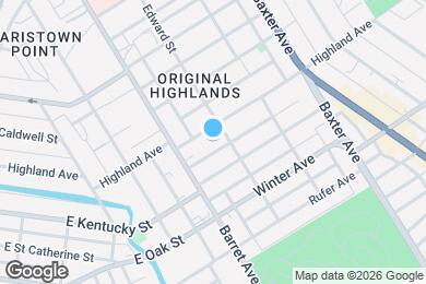 Map image of the property - 1324 Highland Ave