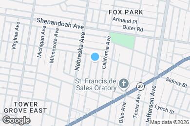 Map image of the property - 2616 Oregon Ave