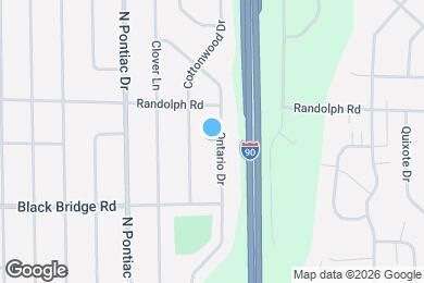 Map image of the property - 1825 Ontario Dr