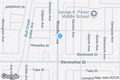 Map image of the property - 10422 Woodley Ave