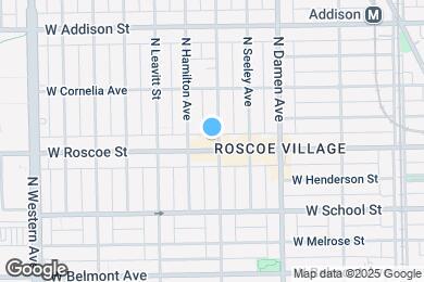 Map image of the property - 2102 W Roscoe St