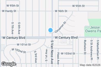 Map image of the property - 9813 S Van Ness Ave