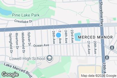 Map image of the property - 2971 25th Ave