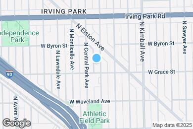 Map image of the property - 3816 N Drake Ave