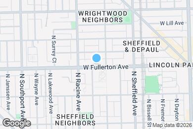 Map image of the property - 1118 W Fullerton Ave