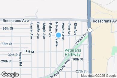 Map image of the property - 3404 N Poinsettia Ave