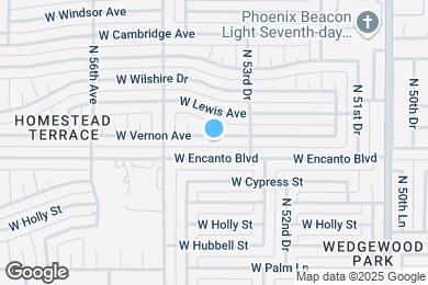 Map image of the property - 5407 W Vernon Ave