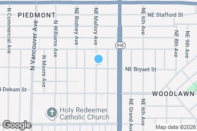 Map image of the property - 205 NE Bryant St