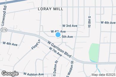 Map image of the property - 1105 W 5th Ave