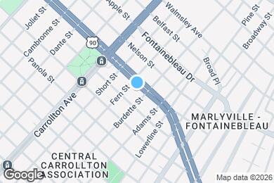 Map image of the property - 7814 S Claiborne Ave