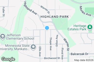 Map image of the property - 1103 Highland Ave