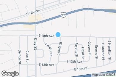 Map image of the property - 5147 E 10th Ave