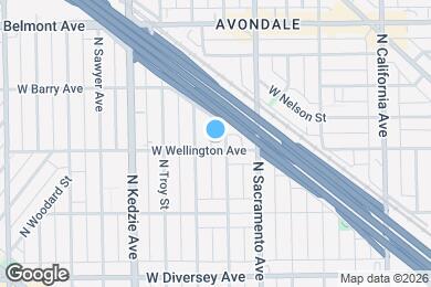 Map image of the property - 3038 W Wellington Ave